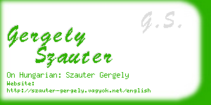 gergely szauter business card